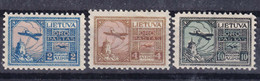 Lithuania Litauen 1922 Mi#121-123 Mint Hinged - Litouwen