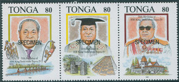 Tonga 1993 SG1246a King Tupou Birthday Specimen Strip MNH - Tonga (1970-...)