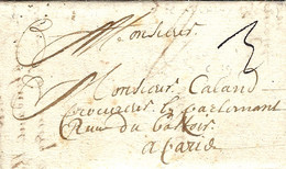 1696- Lettre De COURLAY ( Deux-Sèvres ) Sans Marque, Taxe  3  Pour Paris - ....-1700: Vorläufer