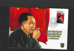 Commemoration Card WW II - From Montserrat - "Mao Tse Tung" Communist Ally Of Chiang Kai-Shek From 1937-1945  (to See) - WO2