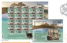 Polynesie Feuillet Expédition Jakob Roggeveen - Blocks & Sheetlets