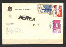 Brazil Army Cover With Spring Games & Largo Do Machado Cancellation - Briefe U. Dokumente