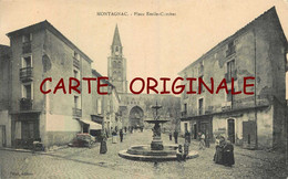 34 ☺♦♦ MONTAGNAC < PLACE EMILE COMBES Et FONTAINE + EGLISE - Montagnac