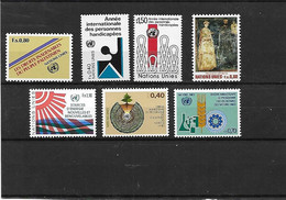 Nations Unies - ONU - Genève - Année 1981 Complète - Yvert 96 - 102 Neufs ** - - Neufs