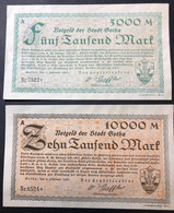 GERMANIA ALEMANIA GERMANY  Gotha 5000 10000 Mark 1923 LOTTO 3910 - Bestuur Voor Schulden