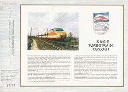 DOCUMENT FDC 1974 TURBOTRAIN TGV 001 - 1970-1979