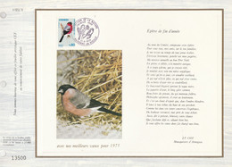 DOCUMENT FDC 1974 BOUVREUIL - Sparrows