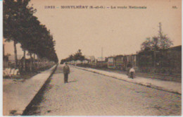 (91) MONTLHERY . La Route Nationale  (Tramway Arpajonnais) - Montlhery