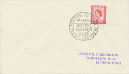 GB SPECIAL EVENT POSTMARK 1965 ROYAL FESTIVAL HALL LONDON S.E.1 GIBBONS CATALOGUE CENTENARY - Lettres & Documents