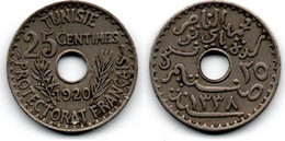 Tunisie - 25 Centimes 1920 TTB - Tunesië