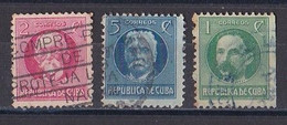 Cuba  République 1902-1929   Y&T  N °  176   178   184  Oblitéré - Oblitérés