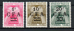 Col29 Colonies Réunion Taxe N° 45 à 47 Neuf XX MNH   Cote 37,00€ - Timbres-taxe