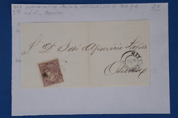 AV12 ESPANA BELLE LETTRE 1869 + ANDALUCIA  BAJA   MALAGA POUR OSUNA    ++BARRES N° 6 ++++ AFFRANCH. INTERESSANT - Storia Postale