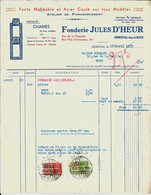 HERSTAL    - Fonderie Jules D'Heur  .-  1939 - Autres & Non Classés