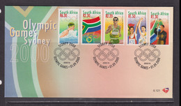 SOUTH AFRICA - 2000 Olympic Games Set FDC  As Scan - Brieven En Documenten