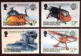 Falkland Islands Dependencies 1983 Manned Flight Aircraft Aviation MNH - Falkland Islands