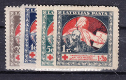 Latvia Lettland 1920 Mi#51-54 Mint Hinged - Lettonie