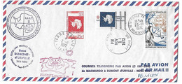 TAAF - Terre Adelie - Iagp2 - Courrier Aérien Mac Murdo - Pe Victor - Affranchissement Mixte - Usa - Cartas