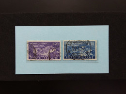 REPUBBLICA - Abbazia Montecassino Nn. 664/65 - Timbrati + Spese Postali - 1946-60: Usati