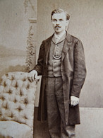 Photo CDV Gonelle à Metz  Homme élégant  Pantalon Et Gilet à Carreaux  Sec. Empire  CA 1865 - L192 - Old (before 1900)