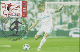 TMA-702 CUBA 2020 SPECIAL CANCEL MAXIM CARD. SOCCER TONI KROOS REAL MADRID. - Cartes-maximum