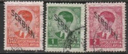 Serbia German Occupation  1941   Sc#2N1, 2N3, 2N5  Used    2016 Scott Value $15 - Servië