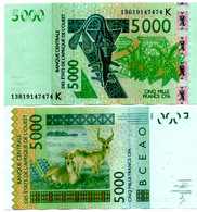 West African States 5000 Francs 2003 P-717K Senegal UNC - West-Afrikaanse Staten