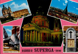 Delcampe - TORINO   ( ITALIE )    RICORDO DI SUPERGA  . MULTI-VUES - Kirchen