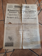 GIORNALE DI SICILIA 3 SETTEMBRE  1939 - Oorlog 1939-45