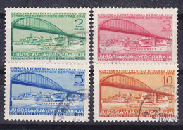 Yugoslavia Republic, Danube Conference 1948 Mi#548-551 Used - Gebruikt