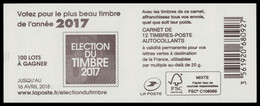Carnet Marianne De Ciappa Et Kawena - Couverture Election Du Timbre 2017 - Ohne Zuordnung