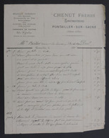 Document Commercial Daté De 1883 - Côte D'Or - Pontailler Sur Saône - Maison De Mécanique Et Serrurerie Chenut Frères - Ambachten