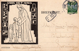 28 Dec 1926 NVPH 200 Als Enkelfrankering Op "Voor Het Kind"-kaart Van Leiden Naar Groningen - Covers & Documents