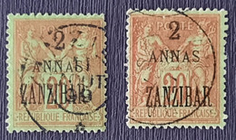 Zanzibar 1896/1900 N°23 2 Couleurs Différentes  Ob TB Cote 28€ - Ungebraucht