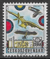 Czechoslovakia 1977. Scott #C90 (U) PRAGA Emblem & Ader, 1890, L'Eole & Dunn, 1914 - Airmail