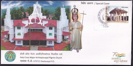 India 2021 Special Cover, Holy Cross Major Archiepiscopal Pilgrim Church , Christian (**) Inde Indien - Covers & Documents