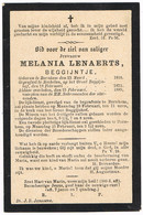 BORMEM - MECHELEN - Doodsprentje Van BEGIJN Melanie LENAERTS + 1889 - Devotieprenten