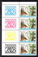 Pakistan 2003 National Philatelic Exhibition, Karachi  4 Sets With Label  MNH - Pakistan