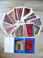 Lot Of 16 Post Cards In Folder Ussr Azerbaijan Carpets And Rugs Folk Art Crafts Baku - Azerbaïjan