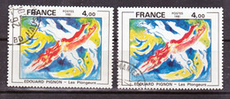 France 2168 Variété Orange Et Rouge Vif Tableau  TB Oblitéré Used - Used Stamps