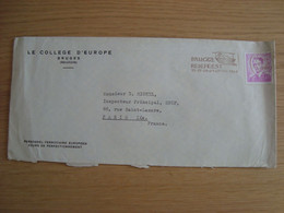 ENVELOPPE LE COLLEGE D'EUROPE BRUGES 1966 - Otros & Sin Clasificación