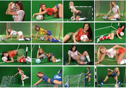 China Postcard，World Cup Soccer Baby Painted Star Beauty Character Film，60 Pcs - Chine