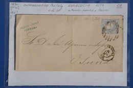 N5 ESPANA BELLE  LETTRE  1871 + ANDALUCIA  ALTA CORDOBA POUR OSUNA+ AFFRANCH.  INTERESSANT - Briefe U. Dokumente