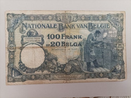 Billete De Bélgica De 100 Francs, Año 1928 - 100 Franchi & 100 Franchi-20 Belgas