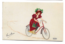 CPA  KIRCHNER RAPHAEL :    Femme En Vélo - Andere Illustrators