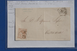 N9 ESPANA   BELLE LETTRE  1868 + ANDALUCIA  BAJA  CORDOBA  POUR OSUNA  ++ROUEDA  N° 10+ AFFRANCH.  INTERESSANT - Cartas & Documentos