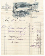 1901. ITALIE  BELLAGIO, Hôtel "GRANDE BRETAGNE" 25 Et 26 Mai 1901. Belle Entête Illustrée. Bon état - Italië