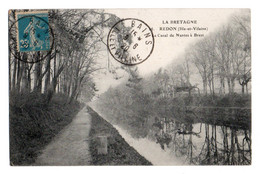 CPA 26 Le Doaré -Redon Canal Ce Nantes à Brest Timbre Turquoise Semeuse Camée 25c Peu De Dentelures Sur 2 Côtés 1920 - Redon