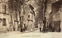 CPA. - [13] Bouches-du-Rhône > PELISSANNE - Rue Grande - Animée - En TBE - Pelissanne