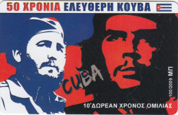 GREECE - Che Guevara/50 Years Free Cuba, Amimex Promotion Prepaid Card, Tirage 100, Sample - Characters
